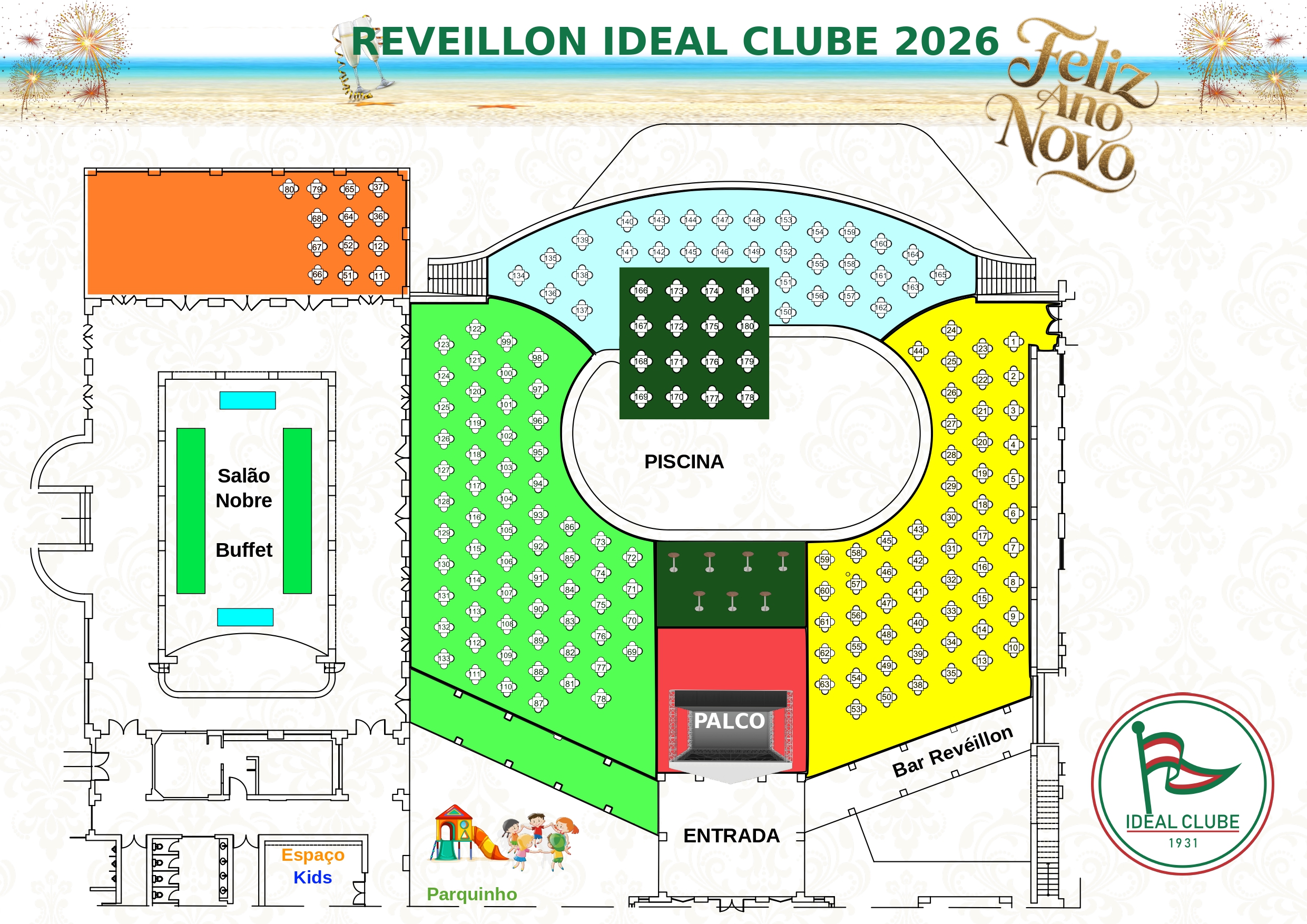 Mapa Reveillon Ideal Clube 2026